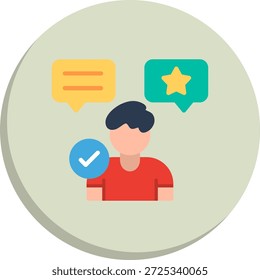 Endorsement Flat Circle Style Icon