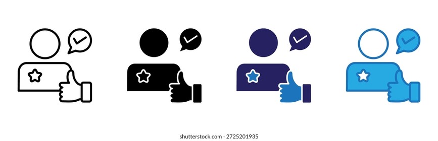 Icono de aprobación Multi Style Ilustración vectorial
