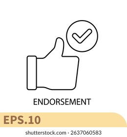 endorsement icons  symbol vector elements for infographic web