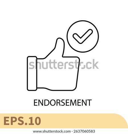 endorsement icons  symbol vector elements for infographic web