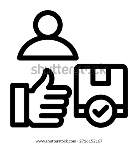 Endorsement outline icon. Simple vector illustration on white background