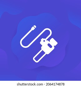 endoscope for colonoscopy, endoscopy vector icon