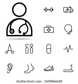 endoscope doctor control icon. Universal set of web for website design and development, app development