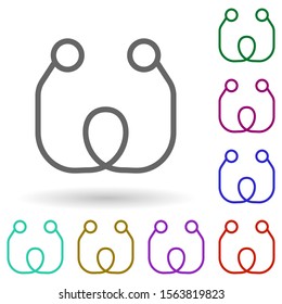 Endoscope doctor control multi color icon. Simple thin line, outline vector of health icons for ui and ux, website or mobile application