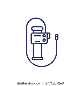 endoscope, endoscopy, colonoscopy tool line icon