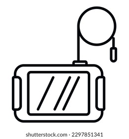 Endoscope examination icon outline vector. Medical health. Surgery organ