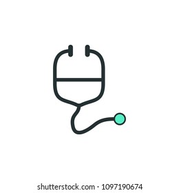 endoscope icon. Element of web icon with one color for mobile concept and web apps. Isolated endoscope icon can be used for web and mobile on white background