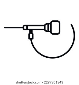 Endoscope icon outline vector. Medical camera. Stomach inspection