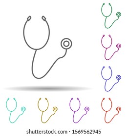 Endoscope multi color icon. Simple thin line, outline vector of web icons for ui and ux, website or mobile application