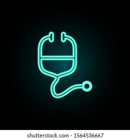 Endoscope neon icon. Simple thin line, outline vector of web icons for ui and ux, website or mobile application