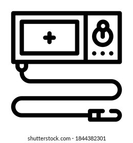 vector de icono de línea de herramienta endoscopio. signo de herramienta endoscopio. símbolo de contorno aislado ilustración negra