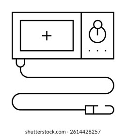 endoscope tool line icon vector. endoscope tool sign. isolated contour symbol black illustration