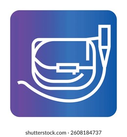 endoscopy black line icon for digital and print projects.  Minimal clean icons for apps and websites.