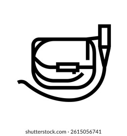 endoscopy black line icon for digital and print projects.  Minimal clean icons for apps and websites.