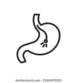 Endoscopy icon Black and white logo