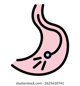 Endoscopy icon. Outline endoscopy vector icon color flat isolated