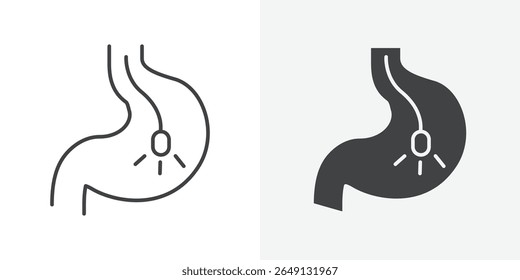 Endoskopie-Symbol Umrissvektorzeichen