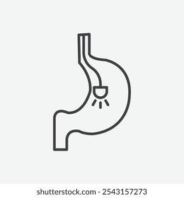 Conjunto de iconos de endoscopia. Ilustración vectorial.