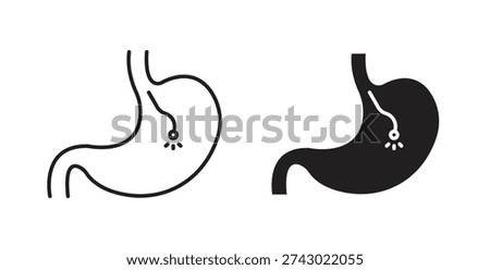 Endoscopy icon vector Illustration and outline Icons. vector silhouette.