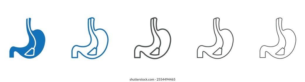 Endoscopy icon vector set collection for web