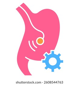 Endoscopy illustration Icon, Health Technology