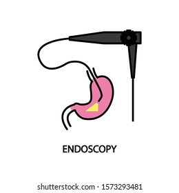 Endoscopy line icon. Gastrointestinal diagnostics.