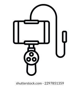 Endoscopy monitor icon outline vector. Medical endoscope. Stomach health