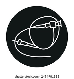 Endoscopy procedure line black icon. Sign for web page, mobile app, button, logo. Vector isolated button. Editable stroke.