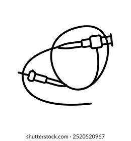 Endoscopy procedure line black icon. Sign for web page, mobile app, button, logo. Vector isolated button. Editable stroke.