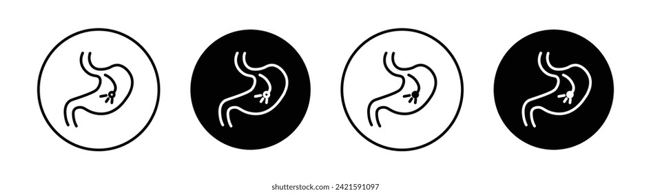 Ilustración del icono de la línea del vector endoscopia.