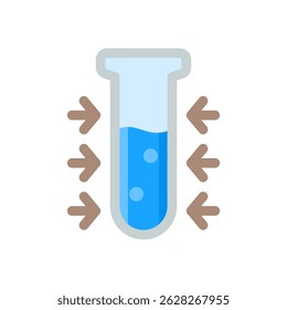 Ilustración de icono plano simple de reacción endotérmica