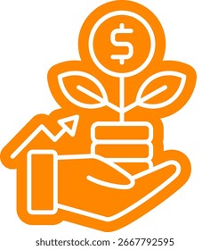 Endowment, Endowment Growth Icon symbol