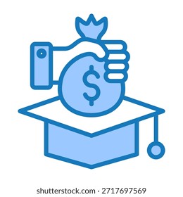 Icono de Dotación Azul Dualtone Diseño Ilustración vectorial