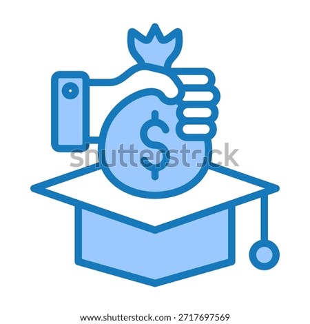 Endowment Icon Blue Dualtone Design Vector Illustration