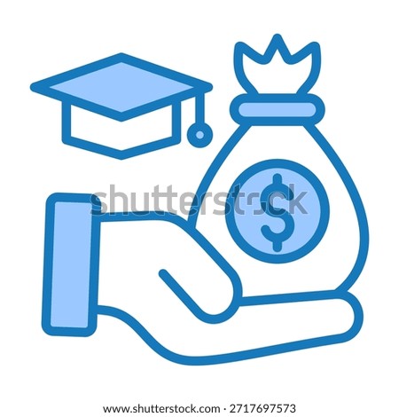 Endowment Icon Blue Dualtone Design Vector Illustration