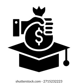 Ilustración vectorial de diseño de glifo de icono de dotación