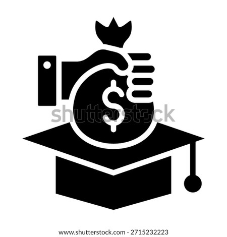 Endowment Icon Glyph Design Vector Illustration