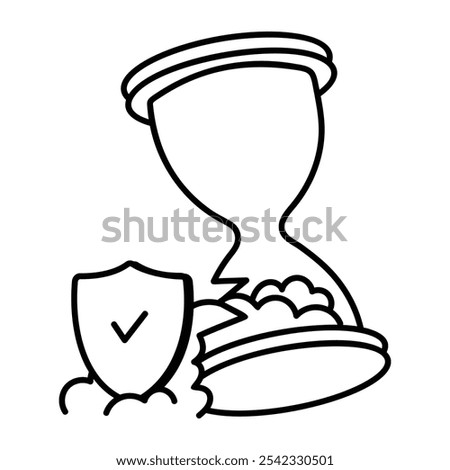 Endowment policy icon in doodle style 

