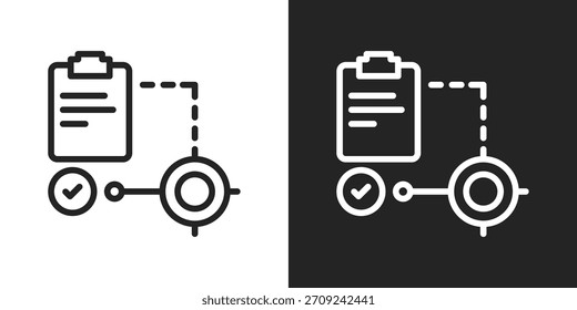 endpoint Icon In Black And White Line Style