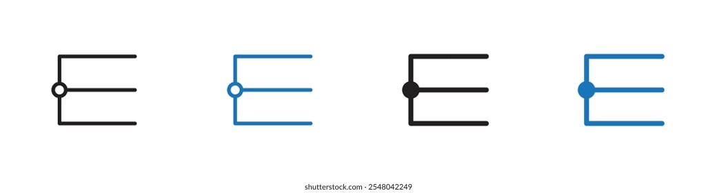 Endpoint icon Vector set outline