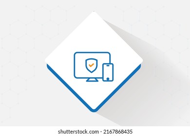 Endpoint Management And Security Solution Icon Vector Design