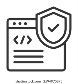 Endpoint Outline Icon Vector Illustration