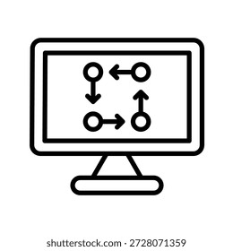 Ilustración vectorial de icono de contorno de extremo