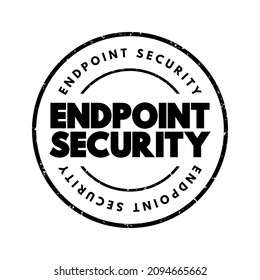 Sello de texto de Endpoint Security, fondo de concepto