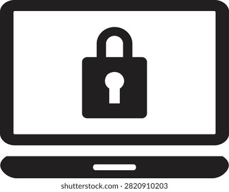 Endpoint Security Icon in Fill Black Vector Style. Ideal for protecting devices, securing network endpoints, preventing cyber threats, and managing enterprise Isolated on transparent background