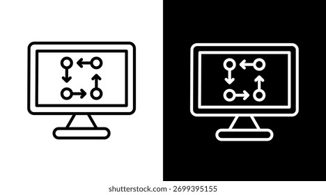 Diseño de conjunto de iconos de punto final blanco