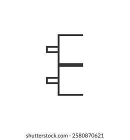 Ends of rollers sign icon isolated on white background. Graphical symbol modern, simple, vector, icon for website design, mobile app, ui. Vector Illustration