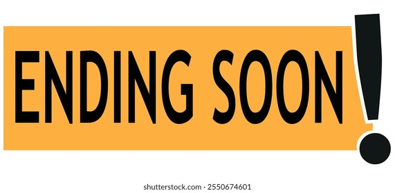  Ends soon vector icon background.