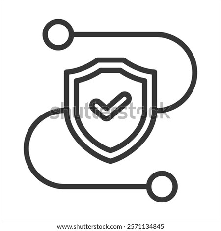 End-To-End Support Icon Vector Illustration Outline