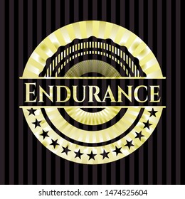 Endurance gold badge or emblem. Vector Illustration. Detailed.